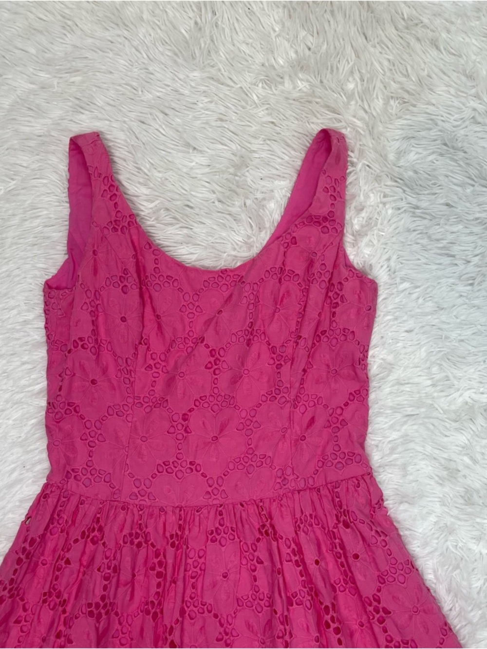 Lilly Pulitzer Pink Eyelet Midi Dress - Picture 4 of 10